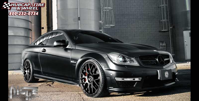vehicle gallery/mercedes benz c63 niche circuit m108 20x85  Black & Machined wheels and rims